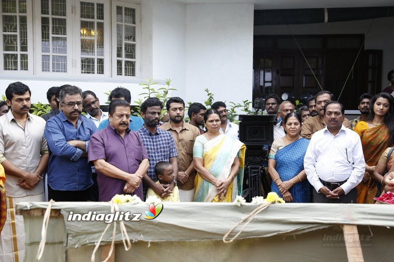 Karthi, Suriya and Director Pandiraj New Movie Pooja