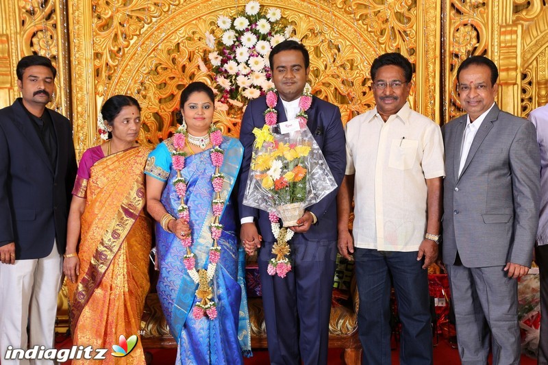 Lakshmi Movie Makers Muralidharan's son Gokul Krishnan-Roopini Wedding Reception