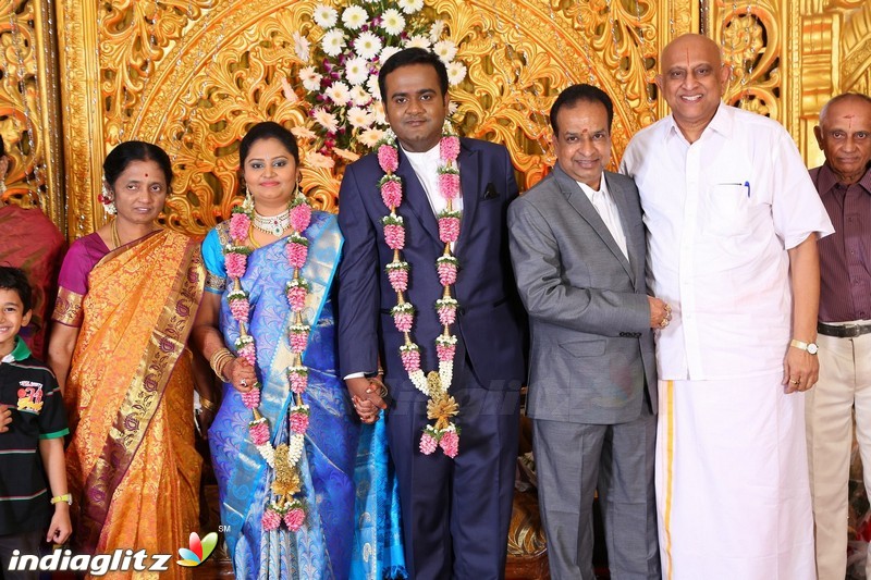 Lakshmi Movie Makers Muralidharan's son Gokul Krishnan-Roopini Wedding Reception