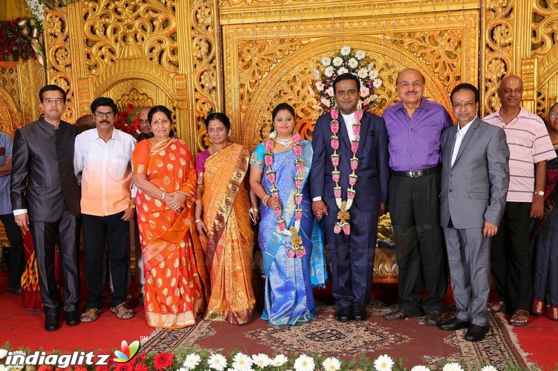 Lakshmi Movie Makers Muralidharan's son Gokul Krishnan-Roopini Wedding Reception