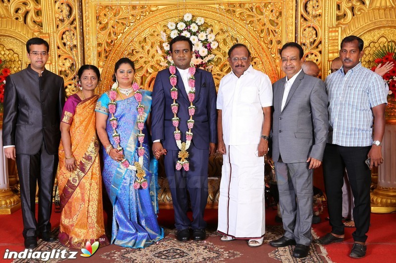 Lakshmi Movie Makers Muralidharan's son Gokul Krishnan-Roopini Wedding Reception