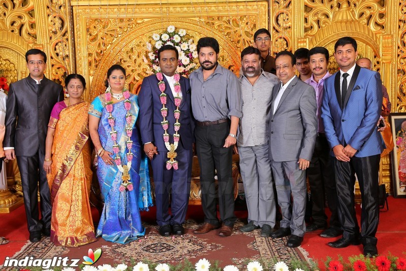 Lakshmi Movie Makers Muralidharan's son Gokul Krishnan-Roopini Wedding Reception