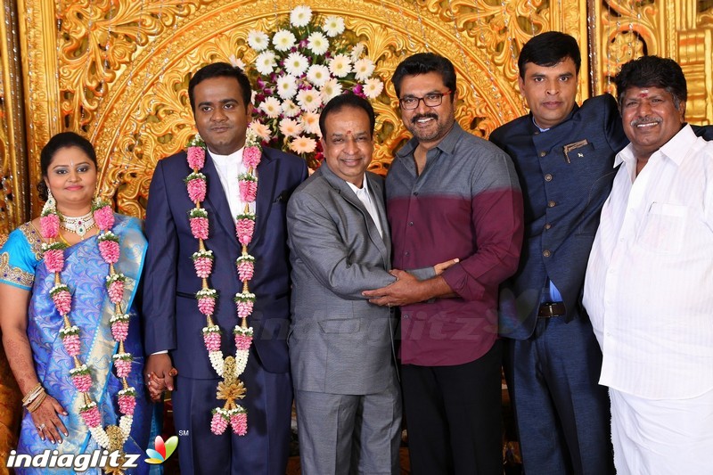 Lakshmi Movie Makers Muralidharan's son Gokul Krishnan-Roopini Wedding Reception