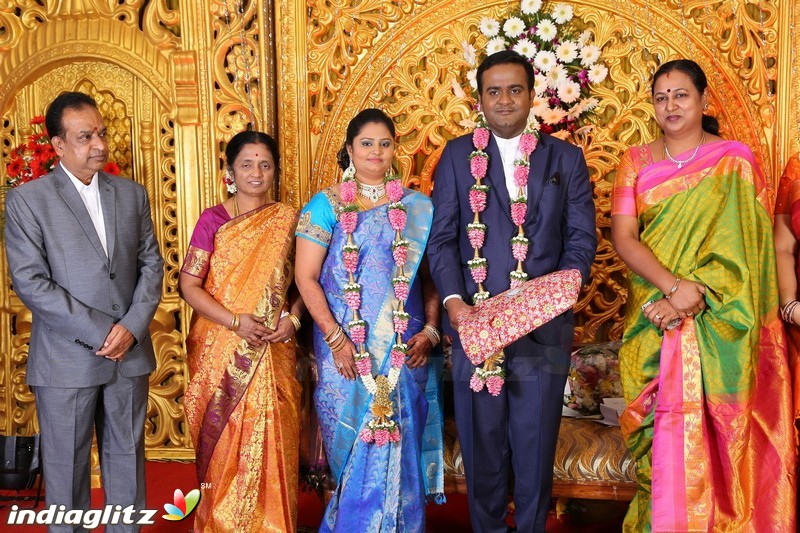 Lakshmi Movie Makers Muralidharan's son Gokul Krishnan-Roopini Wedding Reception