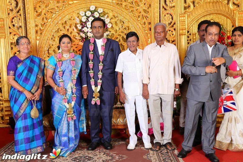 Lakshmi Movie Makers Muralidharan's son Gokul Krishnan-Roopini Wedding Reception