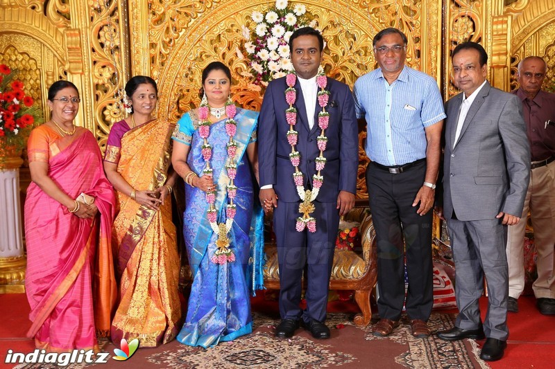 Lakshmi Movie Makers Muralidharan's son Gokul Krishnan-Roopini Wedding Reception