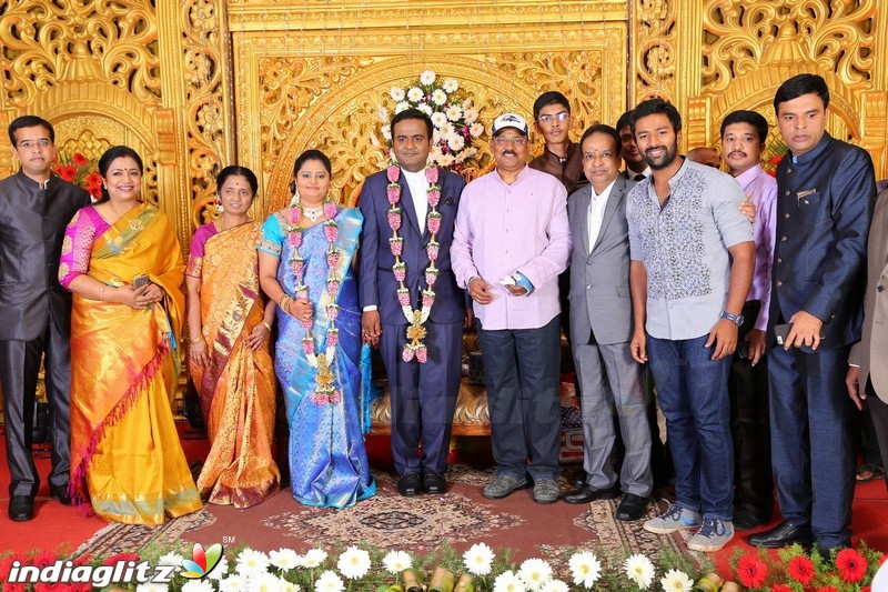 Lakshmi Movie Makers Muralidharan's son Gokul Krishnan-Roopini Wedding Reception