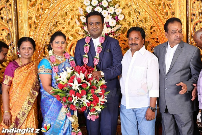 Lakshmi Movie Makers Muralidharan's son Gokul Krishnan-Roopini Wedding Reception