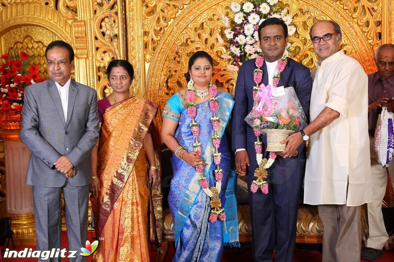 Lakshmi Movie Makers Muralidharan's son Gokul Krishnan-Roopini Wedding Reception