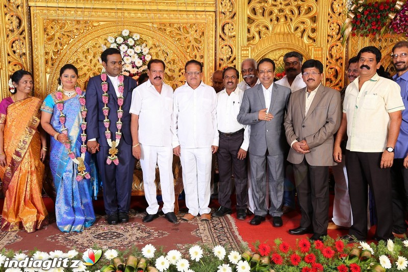 Lakshmi Movie Makers Muralidharan's son Gokul Krishnan-Roopini Wedding Reception