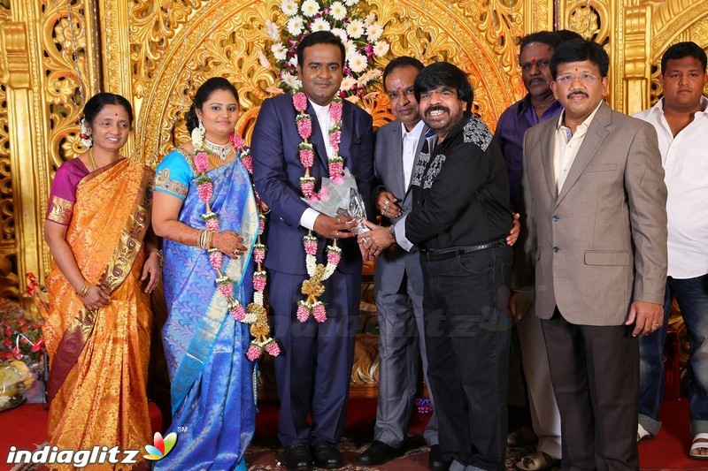 Lakshmi Movie Makers Muralidharan's son Gokul Krishnan-Roopini Wedding Reception