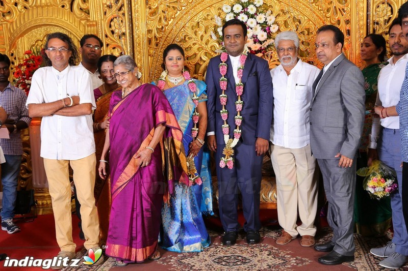 Lakshmi Movie Makers Muralidharan's son Gokul Krishnan-Roopini Wedding Reception