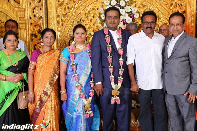 Lakshmi Movie Makers Muralidharan's son Gokul Krishnan-Roopini Wedding Reception