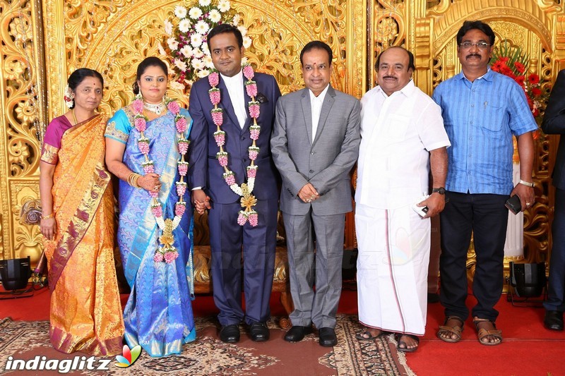 Lakshmi Movie Makers Muralidharan's son Gokul Krishnan-Roopini Wedding Reception