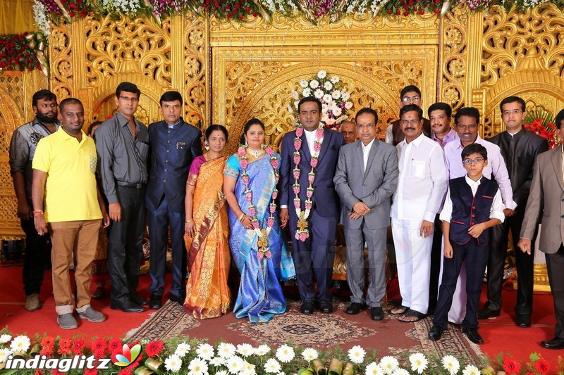 Lakshmi Movie Makers Muralidharan's son Gokul Krishnan-Roopini Wedding Reception