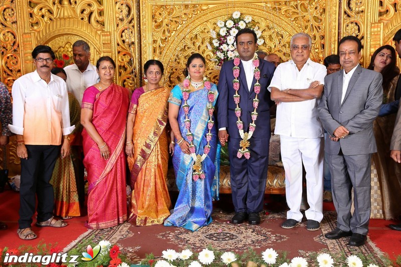 Lakshmi Movie Makers Muralidharan's son Gokul Krishnan-Roopini Wedding Reception