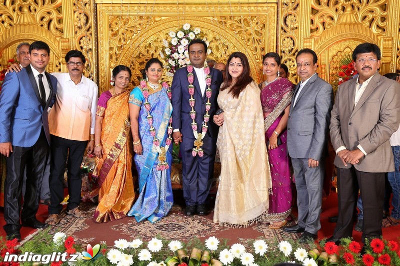 Lakshmi Movie Makers Muralidharan's son Gokul Krishnan-Roopini Wedding Reception