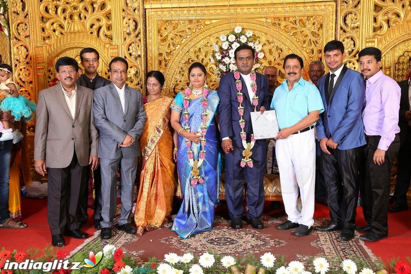 Lakshmi Movie Makers Muralidharan's son Gokul Krishnan-Roopini Wedding Reception