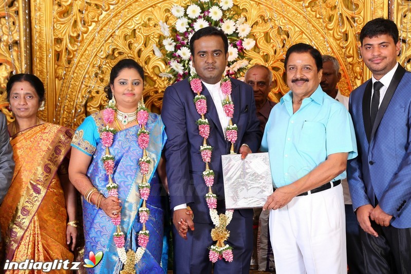 Lakshmi Movie Makers Muralidharan's son Gokul Krishnan-Roopini Wedding Reception