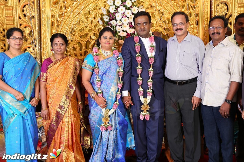 Lakshmi Movie Makers Muralidharan's son Gokul Krishnan-Roopini Wedding Reception