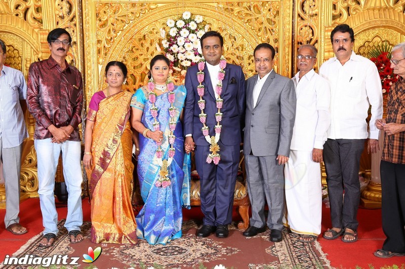 Lakshmi Movie Makers Muralidharan's son Gokul Krishnan-Roopini Wedding Reception