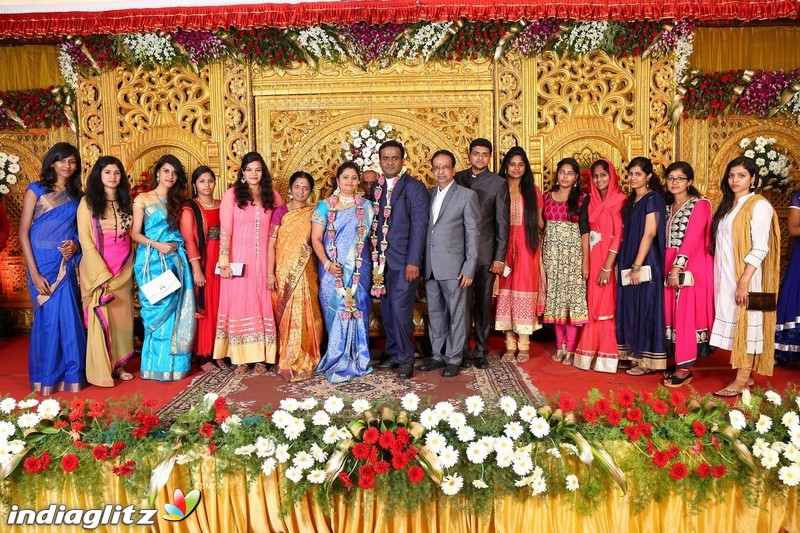 Lakshmi Movie Makers Muralidharan's son Gokul Krishnan-Roopini Wedding Reception