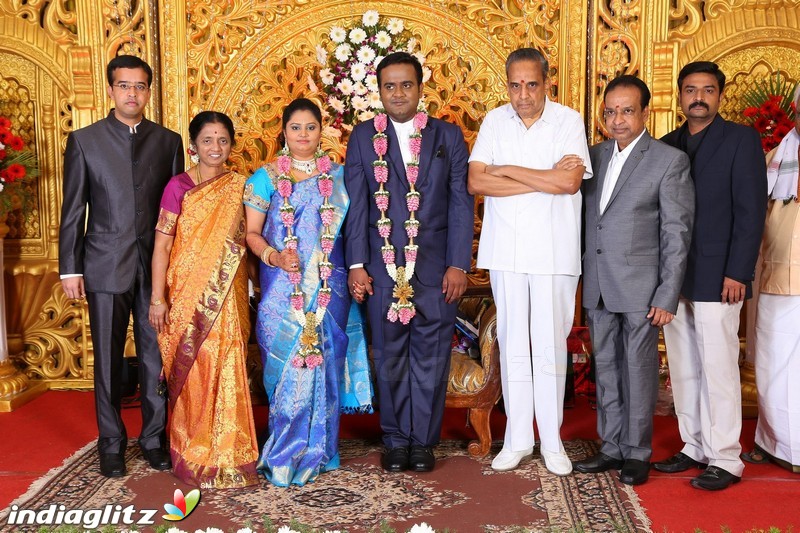 Lakshmi Movie Makers Muralidharan's son Gokul Krishnan-Roopini Wedding Reception