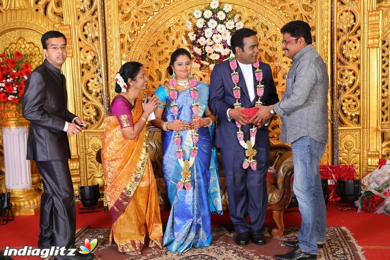 Lakshmi Movie Makers Muralidharan's son Gokul Krishnan-Roopini Wedding Reception