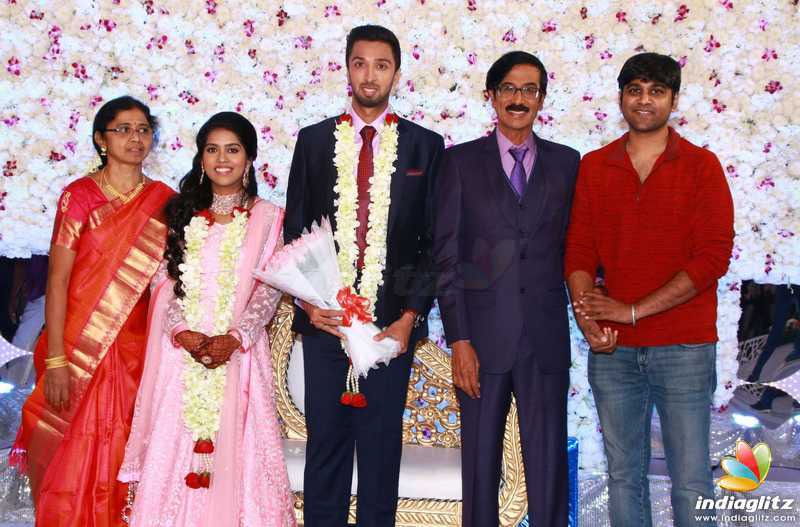 Mano Bala Son Harish - Priya Wedding Reception Stills