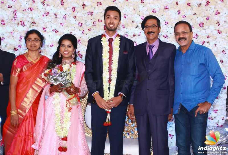 Mano Bala Son Harish - Priya Wedding Reception Stills