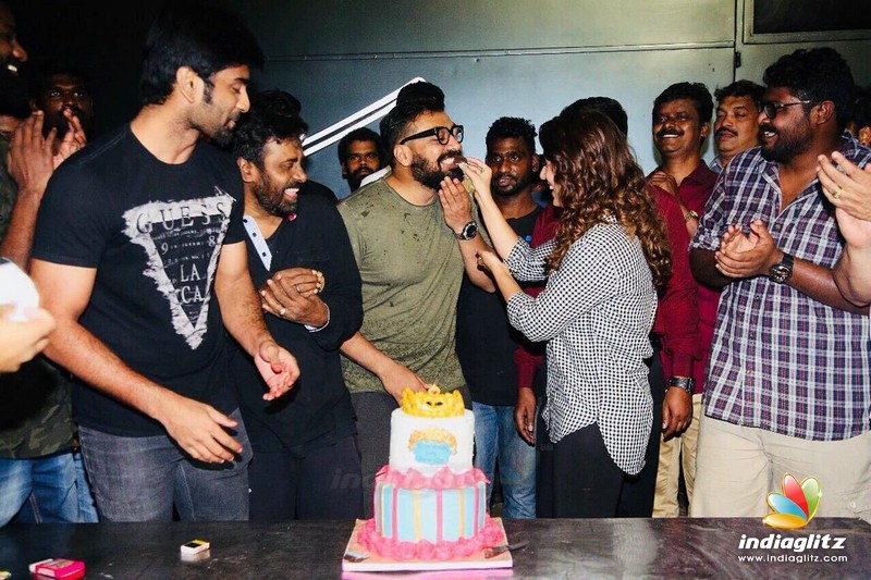 Nayantara Birthday Celebration at Imaikka Nodigal Shooting Spot