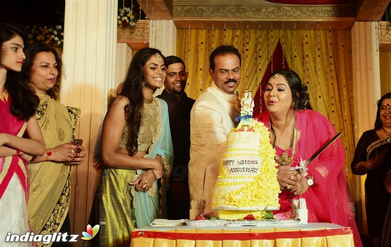 Actress Radha -  Rajasekaran Nair  25th year Wedding Anniversary