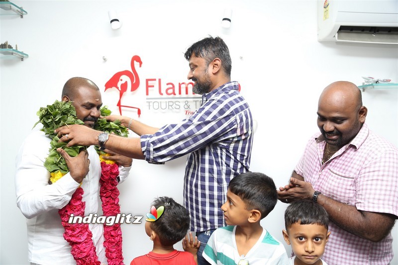 Actor Raghava Lawrence Inaugurated Flamingo Tour & Travels