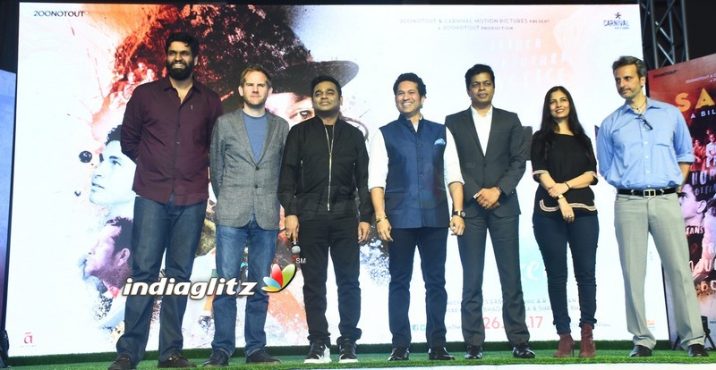 AR Rahman & Sachin Tendulkar at the launch of Sachin Sachin Song