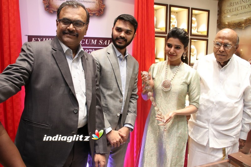 Samantha at Launch of NAC Jewelles Antique Exhibition