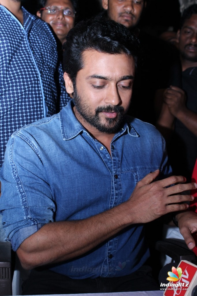 Suriya 'Gang' Press Meet & Theater Visit in Rajahmundry