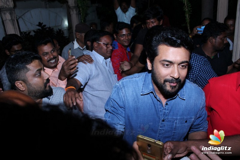 Suriya 'Gang' Press Meet & Theater Visit in Rajahmundry