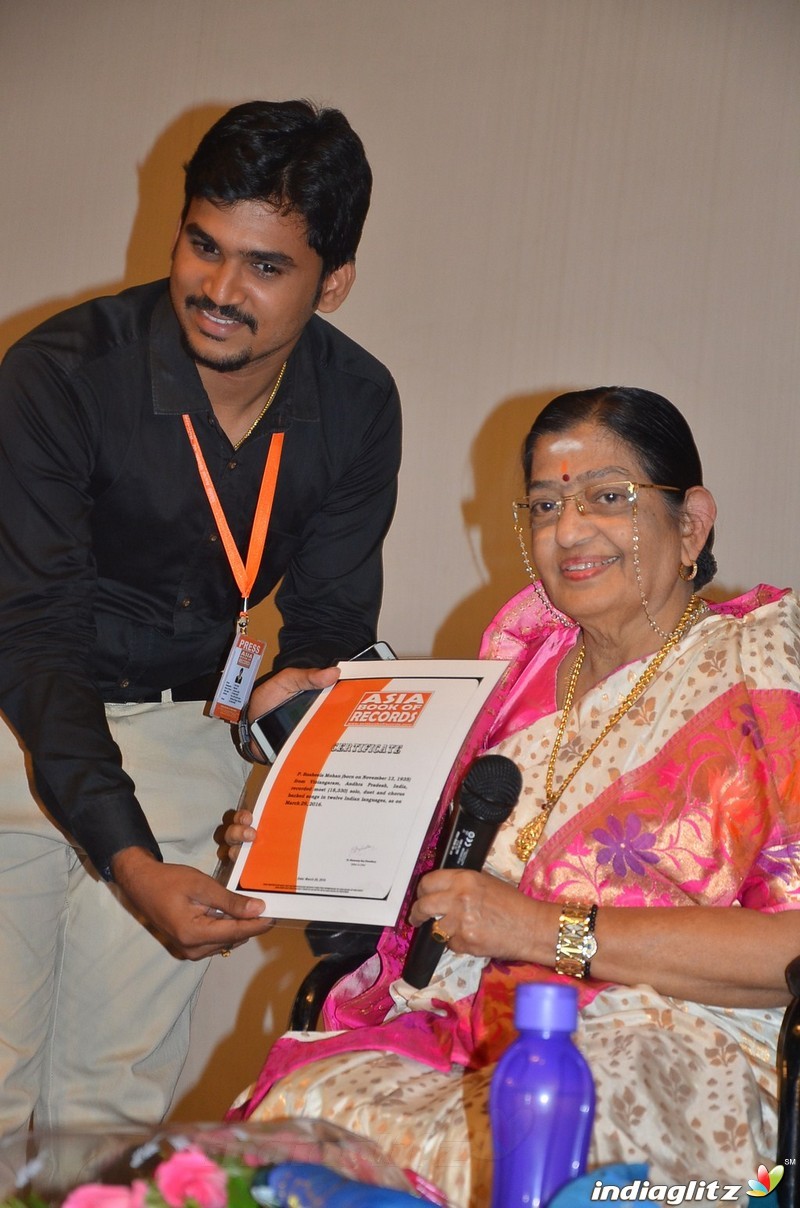 Legendary playback Singer P Susheela Press Meet