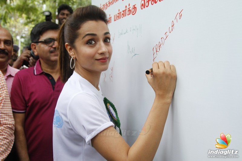 Trisha lend her support to end all forms of child labour