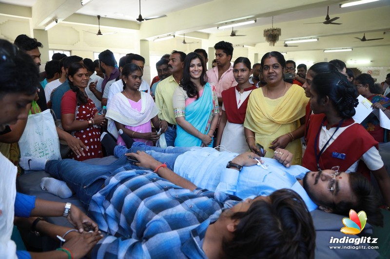 Varalaxmi at Blood Donation Camp & International Women's Day Celebration