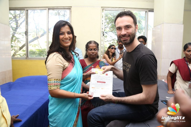 Varalaxmi at Blood Donation Camp & International Women's Day Celebration