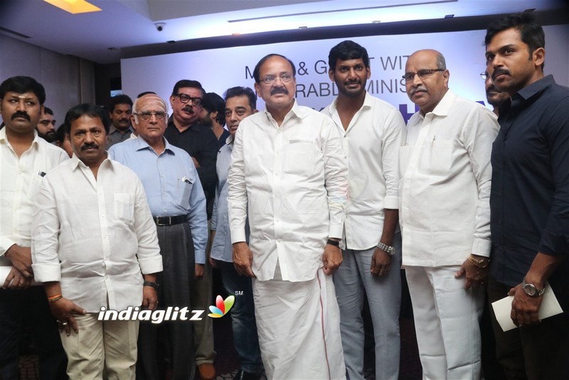 Nadigar Sangam and TFPC Meet Honorable Minister Venkaiah Naidu