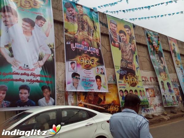 Vijay fans celebrate 'Puli' Movie Release