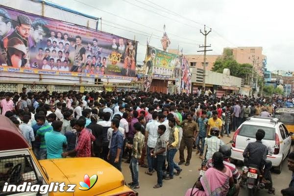 Vijay fans celebrate 'Puli' Movie Release