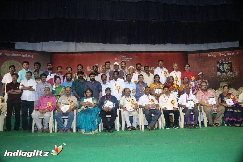 Vijay Sethupathi and SP Jananathan at Ulagayutha Foundation