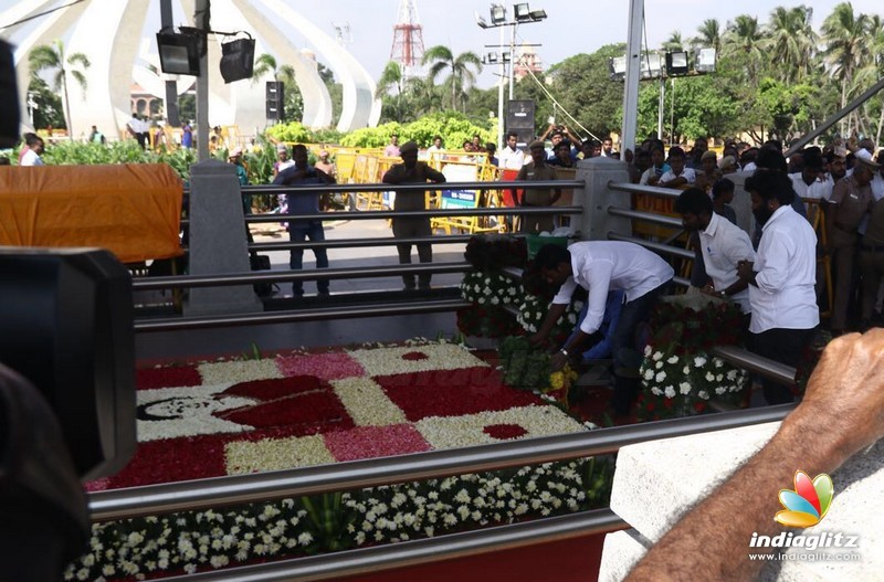 Vishal pays respect to senior politicians before filing nomination for RK Nagar byelection