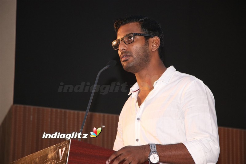 Vishal at 'Sagunthalavin Kadhalan' Audion Launch and 'Velaiyilla Vivasaayee' Movie Launch