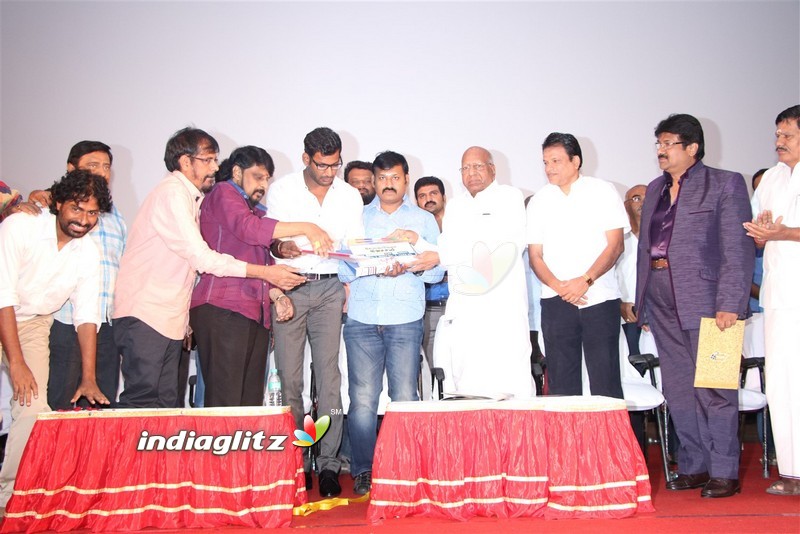 Vishal at 'Sagunthalavin Kadhalan' Audion Launch and 'Velaiyilla Vivasaayee' Movie Launch