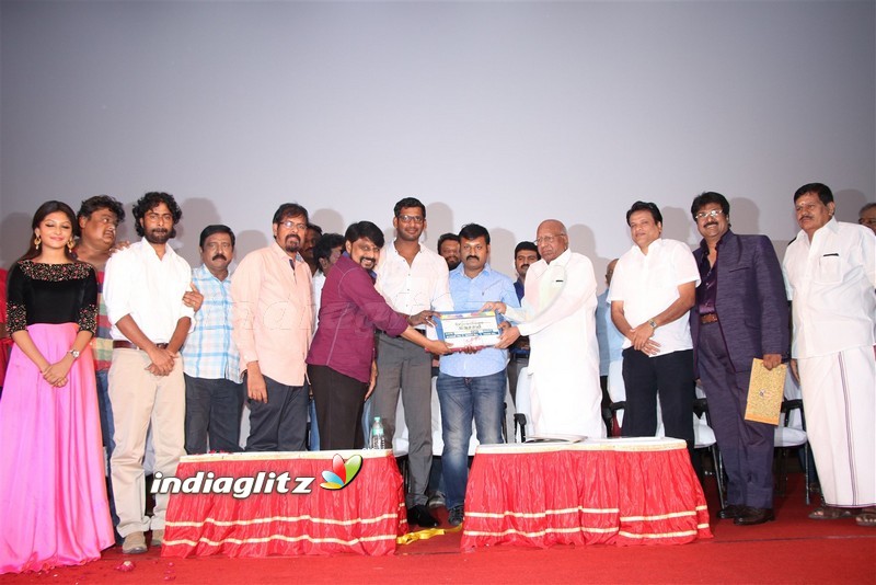 Vishal at 'Sagunthalavin Kadhalan' Audion Launch and 'Velaiyilla Vivasaayee' Movie Launch