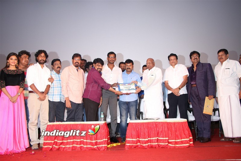 Vishal at 'Sagunthalavin Kadhalan' Audion Launch and 'Velaiyilla Vivasaayee' Movie Launch